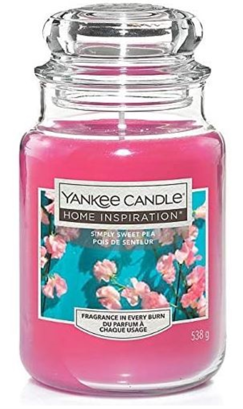 YANKEE CANDLE Yankee Candle Home Inspiration fragranza Simply Sweet Pea candela grande